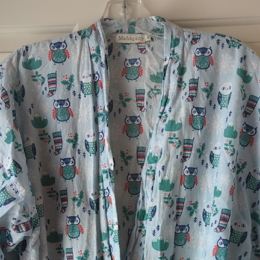 Mahogany Christmas Owl Robe